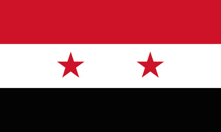 Detailed Illustration National Flag Syriaのイラスト素材