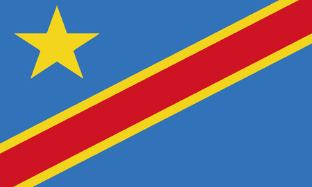 Detailed Illustration National Flag Democratic Republic of Congoのイラスト素材
