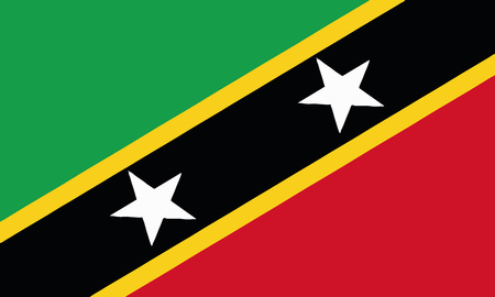 Detailed Illustration National Flag St. Kitts and Nevisのイラスト素材
