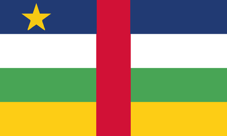 Detailed Illustration National Flag Central African Republicのイラスト素材