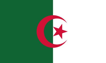Detailed Illustration National Flag Algeriaのイラスト素材