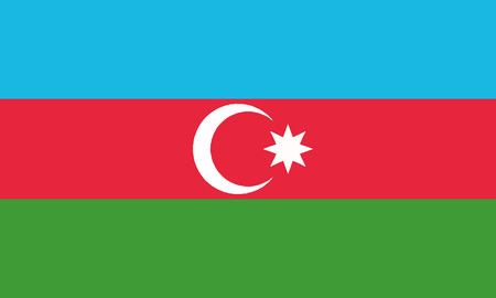 Detailed Illustration National Flag Azerbaijanのイラスト素材
