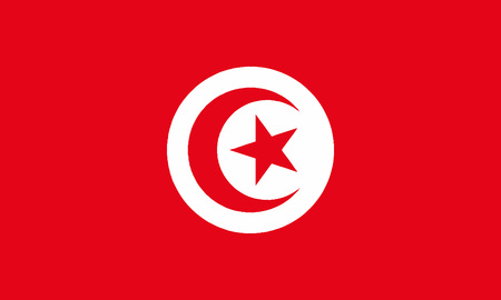 Detailed Illustration National Flag Tunisiaのイラスト素材