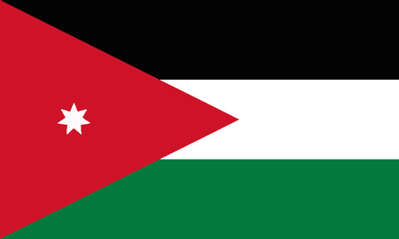 Detailed Illustration National Flag Jordanのイラスト素材