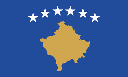 Detailed Illustration National Flag Kosovoのイラスト素材
