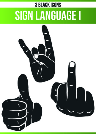 Black pictograms / icons on sign language. This icon set is perfect for creative people and designers who need the theme of hands in their graphic designs.
のイラスト素材