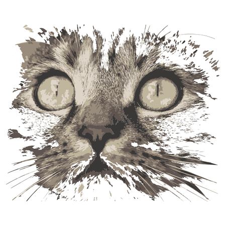 Creative drawing cat. Art inspires people. This drawing of a cat is a great design for the graphic design. Artistically inspired the illustration.
のイラスト素材