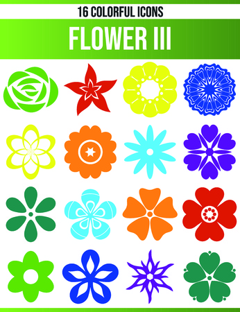 Black pictograms / icons on flowers. This icon set is perfect for creative people and designers who need the theme of flowers in their graphic designs.のイラスト素材
