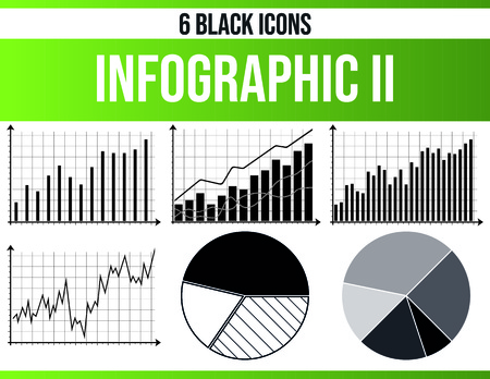 Black pictograms / icons on infographic. This icon set is perfect for creative people and designers who need the issue of statistics in their graphic designs.のイラスト素材