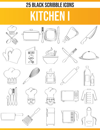 Black pictograms / icons on kitchen. This icon set is perfect for creative people and designers who cook the topic in their graphic design need.
のイラスト素材
