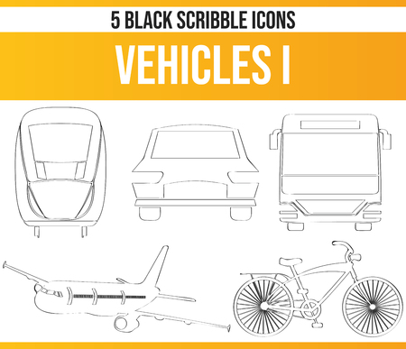 Black pictograms / icons on vehicles. This icon set is perfect for creative people and designers who need the theme of traveling in their graphic designs.のイラスト素材