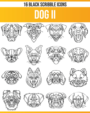 Black pictograms / icons on dog. This icon set is perfect for creative people and designers who need the issue of dog in their graphic designs.のイラスト素材