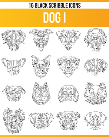 Black pictograms / icons on dog. This icon set is perfect for creative people and designers who need the issue of dog in their graphic designs.のイラスト素材
