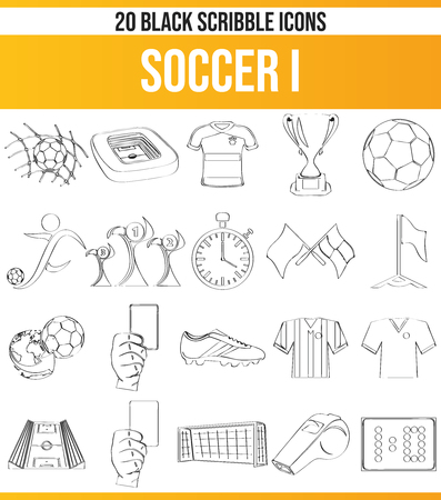 Black pictograms / icons about football. This icon set is perfect for creative people and designers who need the theme of football in their graphic designs.のイラスト素材
