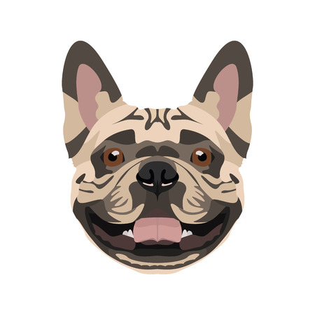 Illustration French Bulldog | For all Dog owners. What you love about his dog? Puppy dog ââeyes, wagging tail, smiling, barking. The French Bulldog is a man's best friend.
のイラスト素材