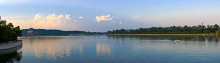 Kunming Lake in the setting sunの写真素材