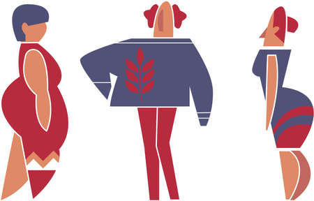 Cartoon people vector. Sale and shopping illustration set for your design flatのイラスト素材