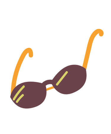 Sunglasses flat icon vector. Funny illustration on a white background is insulated. Trending style and color clipartのイラスト素材