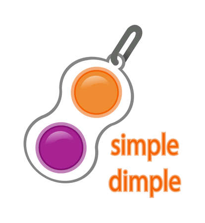 Simple dimple antistress toy for children. Trend 2021. Vector illustration in cartoon children s style. Isolated funny clipart on white backgroundのイラスト素材