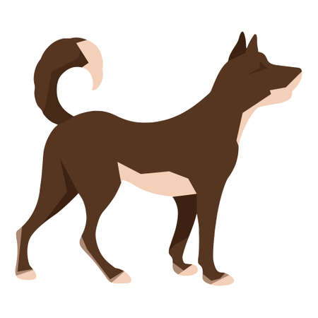 Large brown dog. Vector illustrationのイラスト素材