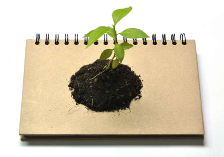 Concept picture of recycle notebook for save environment