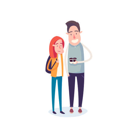 Start your morning with a cup of cappuccinoのイラスト素材