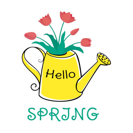 Spring sale background with beautiful colorful flower. Vector illustration, invitation, posters, brochure, voucherのイラスト素材