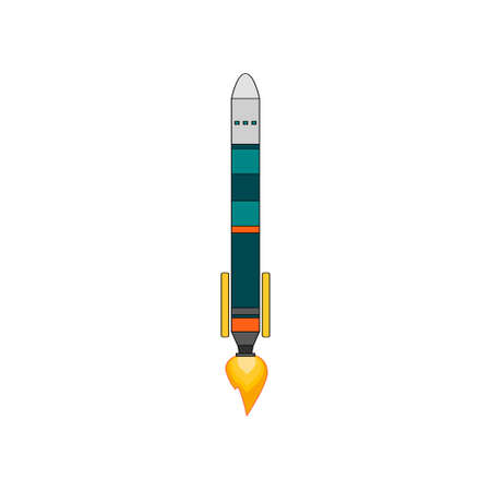 Illustration of a simple spaceship isolated vector illustration.の写真素材