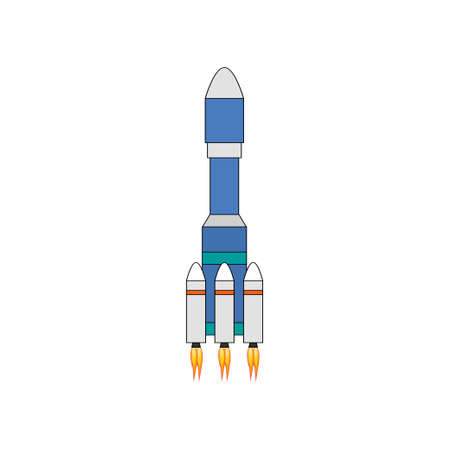 Illustration of a simple spaceship isolated vector illustration.の写真素材
