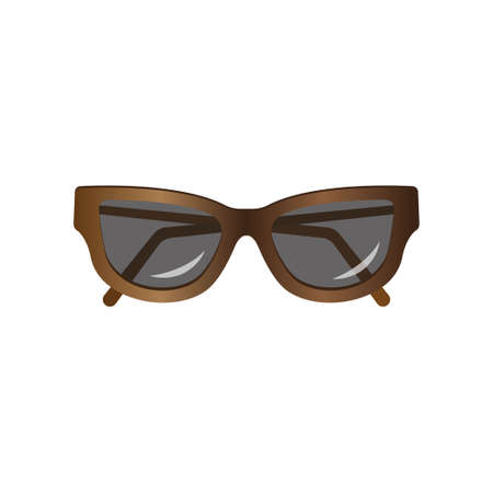 Cool fashionable youth glasses of an unusual form with color glasses and a frame.の写真素材