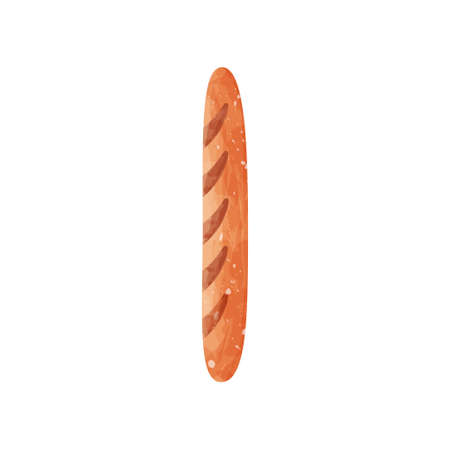 Homemade pastries with a crisp. Freshly baked handmade bread. Vector illustration isolated on white background.のイラスト素材