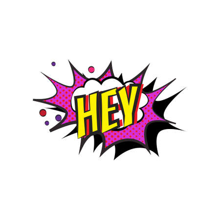 Sticker bubble with text. Short message in color bubble. Vector illustration isolated on white background.のイラスト素材