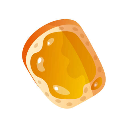 Homemade pastries with a crisp. Freshly baked handmade bread. Vector illustration isolated on white background.のイラスト素材
