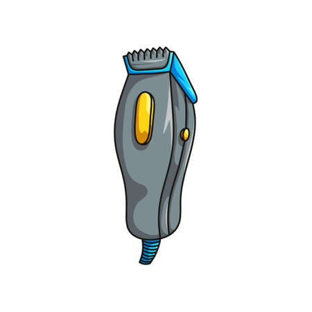 Hair clipper hairdressing accessory isolated on white background. Fashion realistic item hairgrip or haircut tool. Product card template for barbershop, women salonのイラスト素材