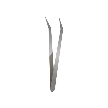 Dental medical tool tweezers, for tooth stomatologic investigation, modern cabinet. Cartoon style. Vector illustration on white backgroundのイラスト素材