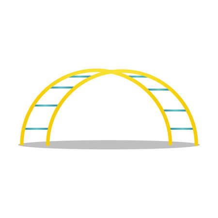 Kids climbing stairs for playground. Vector illustration isolated on white backgroundのイラスト素材