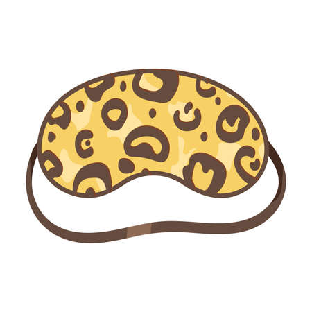 Leopard printed stylish mask for sleeping vector illustrationのイラスト素材