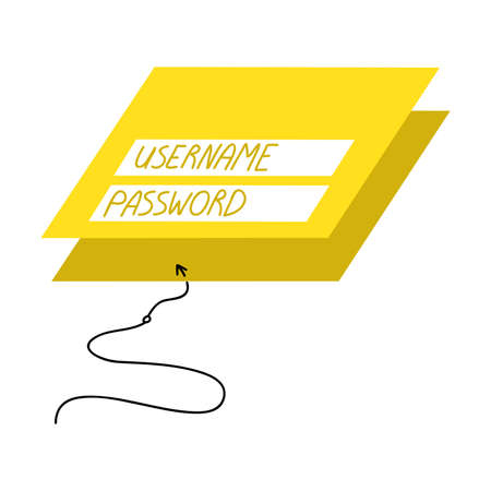 Cyber hackers stealing by phishing personal data information and password. Vector illustration in flat cartoon style.のイラスト素材