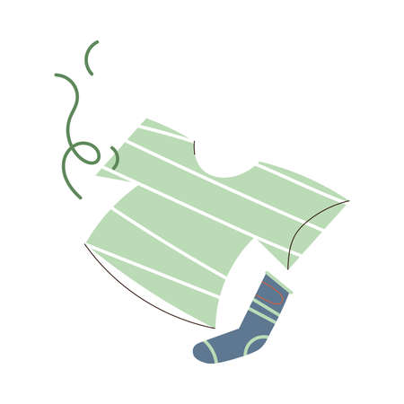 Unpleasant smell going from dirty human clothes vector illustrationのイラスト素材