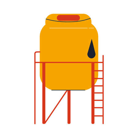 Yellow oil storage tank for oil production keeping