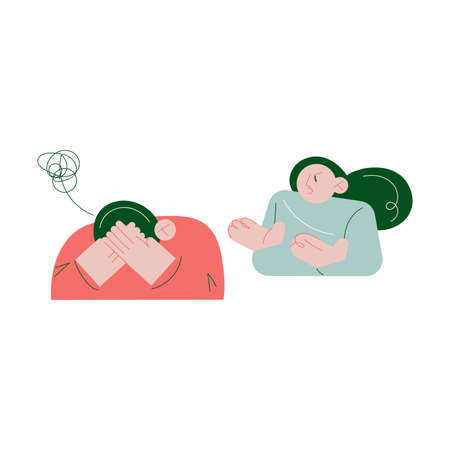 Mother shouting, quarelling and having conflict with sitting teenager son