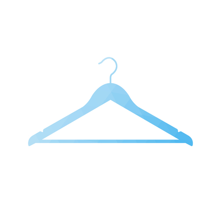 Blue Clothes Hanger icon. Vector illustration.のイラスト素材