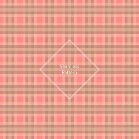 Plaid fabric cage back pattern Red and Brown. Seamless pattern. Vector illustration.のイラスト素材