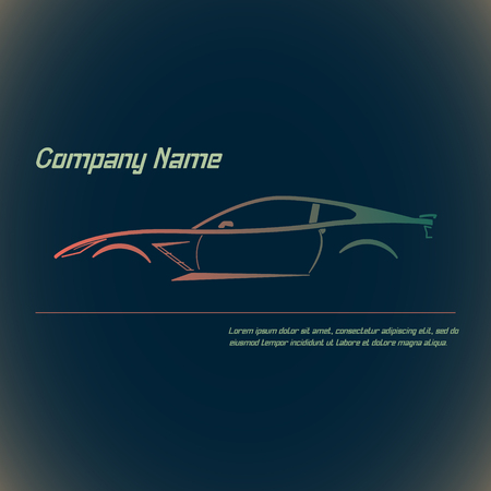 Concept street sportscar  Vehicle Silhouette.のイラスト素材