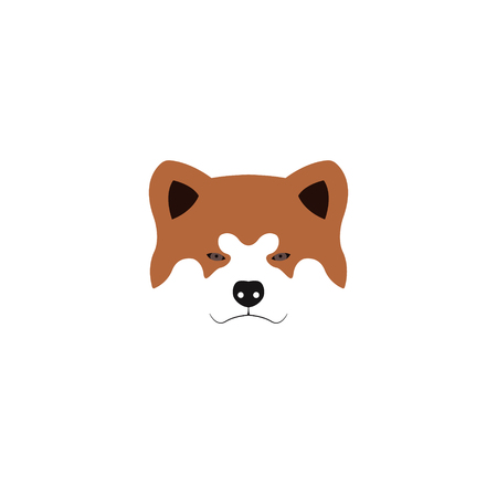 Illustration of Japanese Akita Inu dog.Vector illustration.のイラスト素材