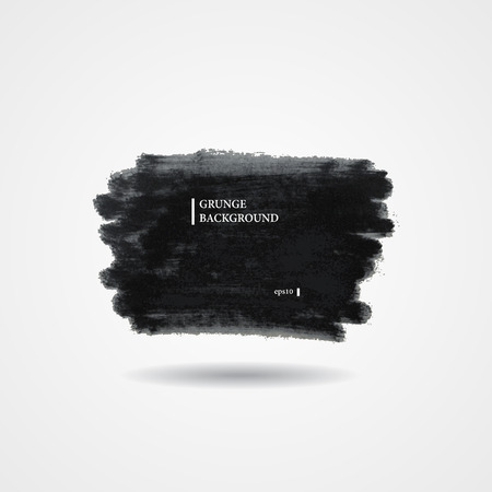Abstract hand painted black marker. Ink brush grunge stain vector background.のイラスト素材