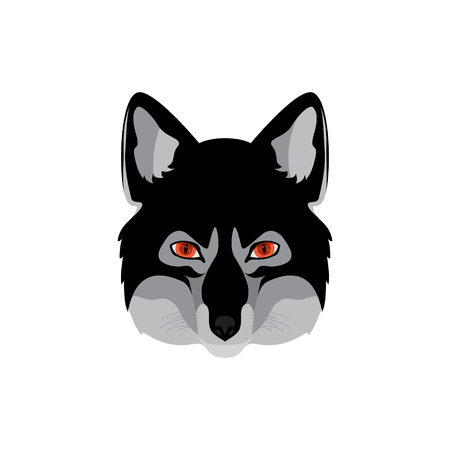 Werewolf head emblem. Vector illustration for your design.のイラスト素材