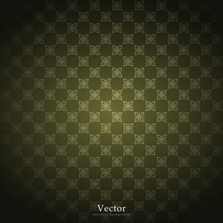 Ornamental vector pattern, arabesque and floral golden elements. Abstract background.のイラスト素材