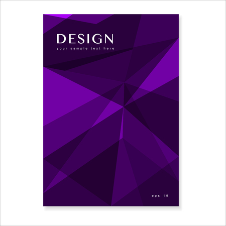 Dark violet polygonal background. Can be used in cover design, book design, website background, advertising. Vector illustration.のイラスト素材