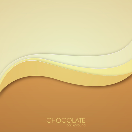 Abstract chocolate background. Vector illustration. Paper art cut out style for presentations, flyers, posters and banners.のイラスト素材